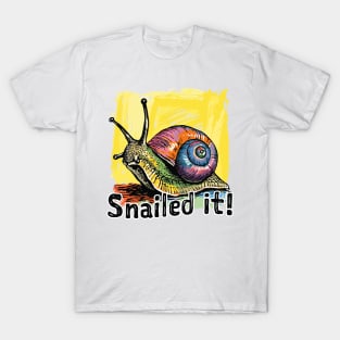 Snailed it! || Snail Pop Art T-Shirt